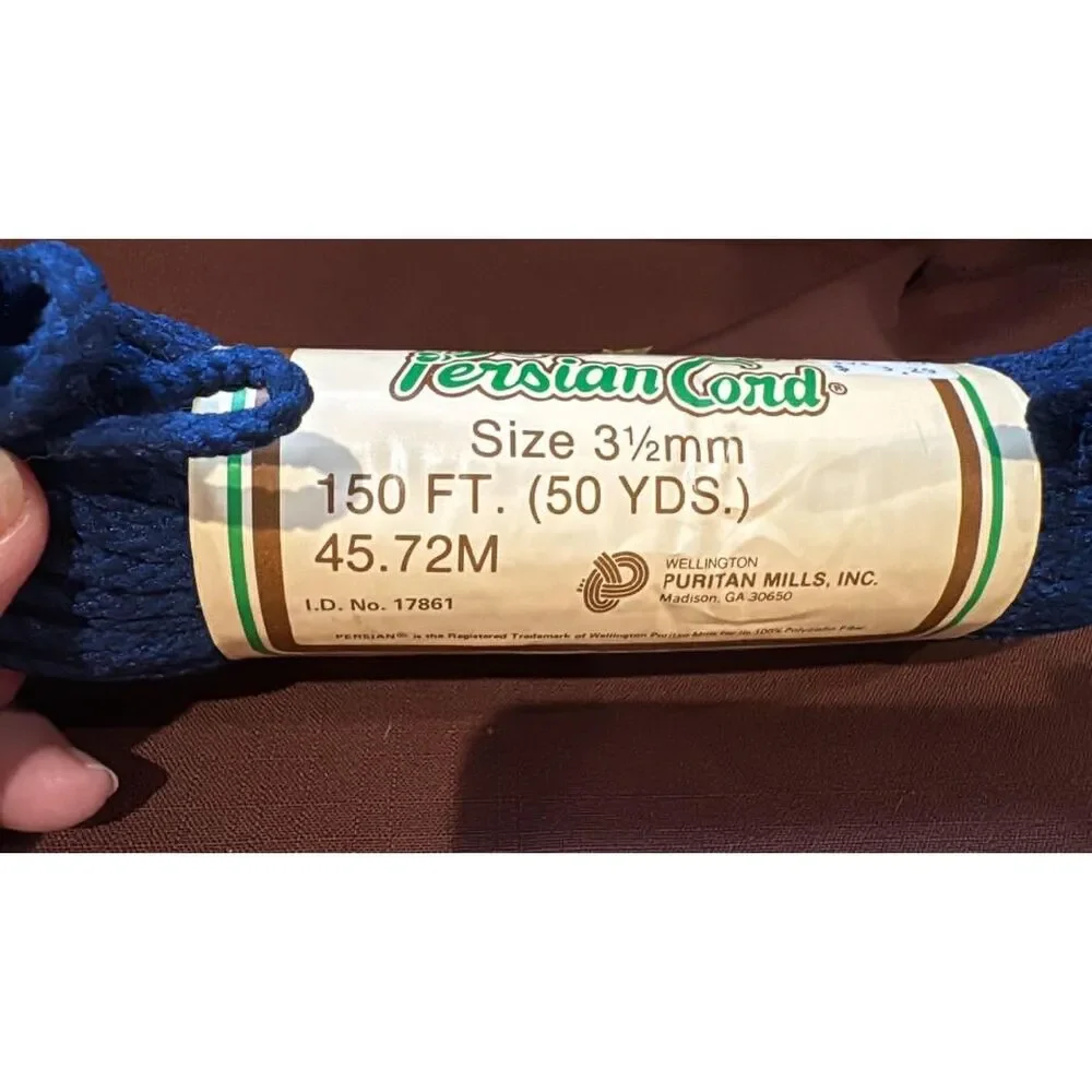 Lot of 3 Macrame Braid 2 Yellow 1 -Dark Blue
